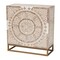 Baxton Studio Ercilia Modern Bohemian White and Rustic Brown Mother of Pearl Storage Cabinet 240-13470-ZORO - alternate 1